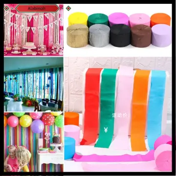 25m Crepe Paper Streamers DIY Paper Garland Photography Backdrops For  Wedding Birthday Party Baby Shower Venue Decoration | lupon.gov.ph
