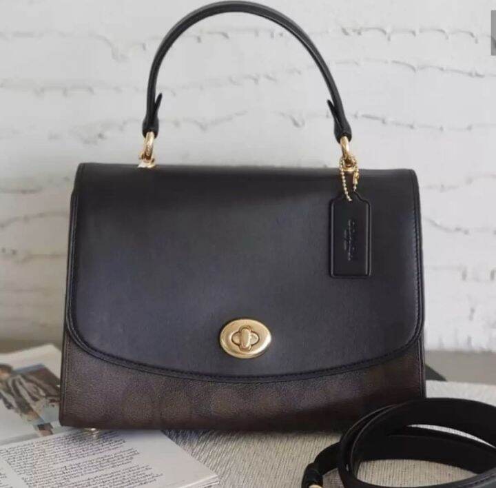 Coach F76620 Tilly Top Handle Bag in Signature Coated Canvas with