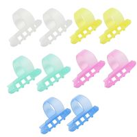 ✵㍿▬ 10pcs Plastic Thimble Ring Thread Holder Finger Wear Yarn Guide Knitting Tools Embroidery DIY Crochet Loop Sewing Accessory