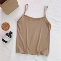 Solid Color Vest Women 28007 High-End Milk Silk Small Sling Shoulder Top Inner Match