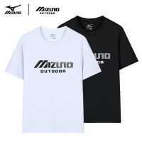 Mizuno เสื้อยืดแขนแขนสั้นคอกลมแห้งเร็วสำหรับผู้ชายและผู้หญิง,เสื้อยืดแห้งเร็วใส่กลางแจ้งลำลองใส่ได้ทั้งผู้ชายและผู้หญิงสำหรับใส่ในฤดูร้อน