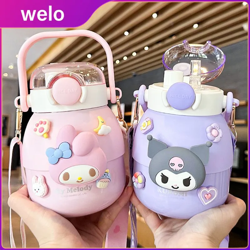 Sanrio Hello Kitty Kuromi Cinnamoroll Double Cover Thermos Cup 316