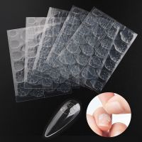 5 sheets 120pcs Double Sided Adhesive Glue Sticker Sticky Tape Nail Glue For Fake Designs False Nails Art Tips Acrylic Manicure Adhesives Tape