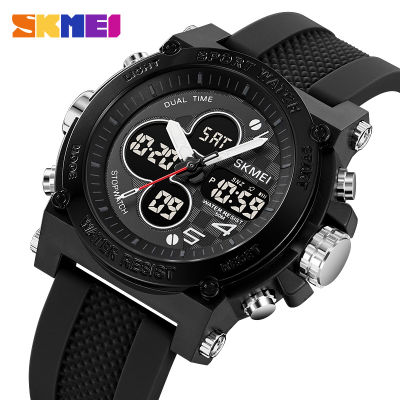 นาฬิกา SKMEI สำหรับนาฬิกาข้อมือดิจิทัลสำหรับผู้ชายนาฬิกาปลุกแสดงผลหน้าจอคู่นาฬิกากันน้ำนาฬิกาข้อมือผู้ชาย2065