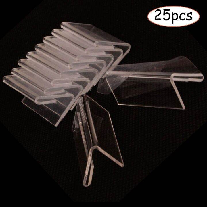 Transparent Price Tag Stand Accessories Plastic Mini Display Label