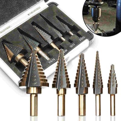 ❈✉ Step Drill Bit Set HSS Cobalt Multiple Hole 50 Sizes Cobalt Titanium Conical Carbide Drill Perforator Hole Cutter Tool With Case