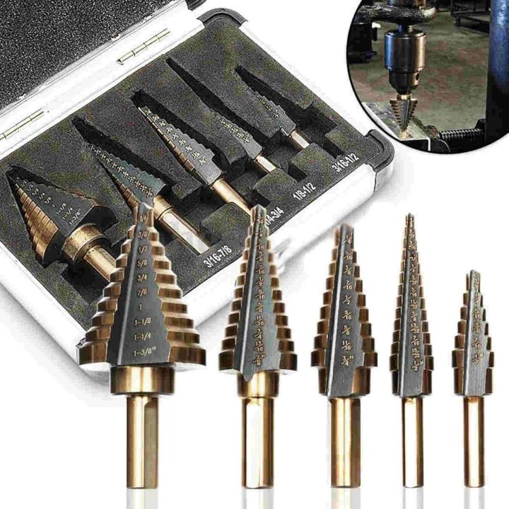 step-drill-bit-set-hss-cobalt-multiple-hole-50-sizes-cobalt-titanium-conical-carbide-drill-perforator-hole-cutter-tool-with-case