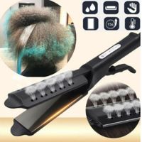 Four-Gear Adjustable Temperature Ceramic Steam Hair Curler Straightener Brush Home Flat Iron straightener Hot Comb Hair Tools