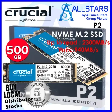 Disque dur SSD CRUCIAL P3 Plus 2 To PCIe 4.0 NVMe M.2 2280