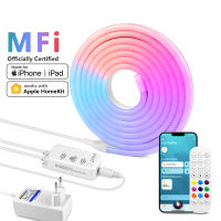 Homekit RGB LED Strip ไฟนีออนสำหรับ Apple Home Kit Smart Life WiFi Switch รีโมทคอนล Neon Sign Tape ตกแต่งสวนกลางแจ้ง *