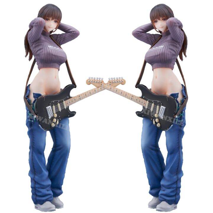 zzooi-25cm-lovely-guitar-sisters-sexy-anime-girl-figure-guitar-sisters-mei-mei-action-figure-adult-collectible-model-doll-toys-gifts