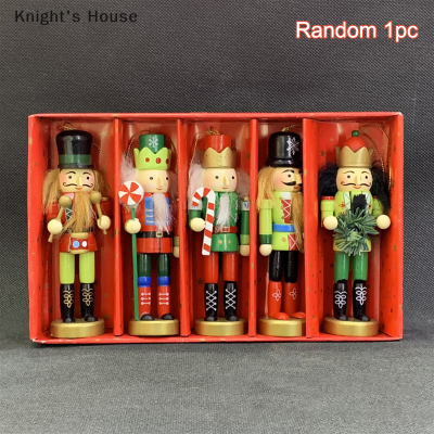 Knights House 12ซม. นัทแครกเกอร์หุ่นกระบอกเครื่องประดับคริสต์มาสเดสก์ท็อปของตกแต่งการ์ตูนวอลนัทวงทหารตุ๊กตานัทแครกเกอร์ขนาดเล็ก