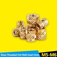 30PCS Heat Set Insert Nuts Female Pressed Fit into Holes for 3D Printing Thread Brass Knurled Inserts Nut Embed Parts M5 M6 ELEGANT