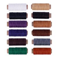 【YD】 12PCS/Set 50m 150D Leather Sewing Waxed Thread Flat Wax Stitching for Threads