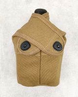 tomwang2012.MILITARY WW2 WWII USMC CROSS-FLAP OR DOG-EAR CANTEEN COVER AND CANTEEN SET REPLICA