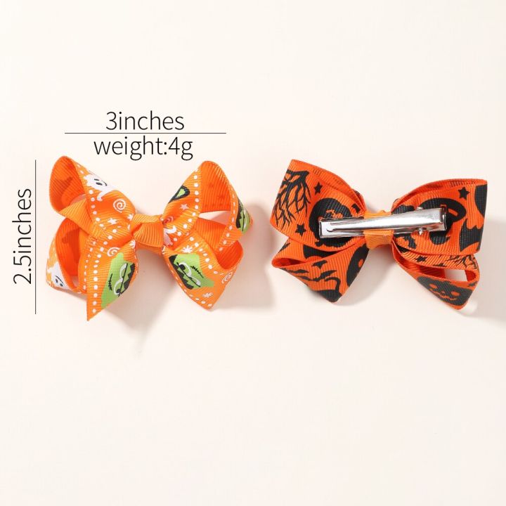 kidsbows-กิ๊บติดผมรูปหัวกะโหลกสำหรับวันฮาโลวีน4ชิ้น-เซ็ตกิ๊บติดผมสุดน่ารักสำหรับเด็กผู้หญิงเครื่องประดับผมงานเลี้ยงของเด็กแบบกอธิค