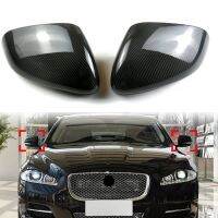 Car Real Carbon Fiber Door Rearview Mirror Cover Trim for XE XF XEL XFL I-PACE 2011-2018 Side Mirror Shell