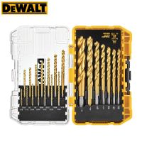 DEWALT DW1361 Titanium Nitride Coated Drill Bit Set Pilot Point 21Pcs High Strength Electric Drill Bit Woodworking Twist Drill Drills  Drivers