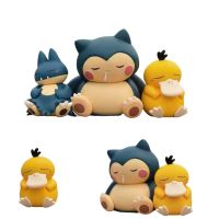 Pokemon Animation Game Peripheral Toys Cute Figure Handmade Desktop Exquisite Ornaments Model Sleeping Snorlax Munchlax Psyduck