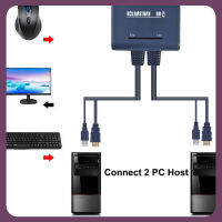 USB 2.0 HDMI-เข้ากันได้สวิตช์ KVM 2เครื่องคอมพิวเตอร์เครื่องคอมพิวเตอร์โฮสต์แบ่งปันหนึ่งเมาส์และคีย์บอร์ดกล่องแปลงไฟล์ตัวแปลงวิดีโอวินโดวส์แม็ค4K F