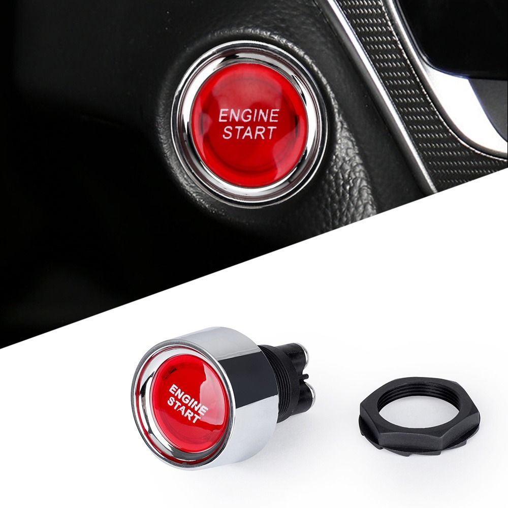 NORORTHY Keyless Car Engine Push Button Off Mechanical Racing SPST (ON) Car Start Ignition Switch Car Accessories Auto Modified Engine Button Car