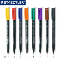 ปากกาเครื่องเขียนสี STAEDTLER 318 F 3ชิ้นปากกาหมึกน้ำมันปากกาเครื่องหมายกันน้ำแห้งเร็วอุปกรณ์โรงเรียนสำนักงานเครื่องเขียน