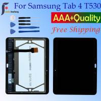 สำหรับ Samsung Galaxy Tab 4 10.1 T530 T531 T535 SM-T530แท็บเล็ตพีซีจอแสดงผล LCD + ประกอบกระจกหน้าจอทัชสกรีนหน้าจอสัมผัส + กรอบ