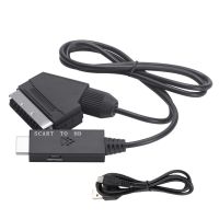 Hd 1080P Scart untuk Hdmi Kompatibel Converter Scart Masukan Hdmi Yang Kompatibel dengan Output Audio Video Kabel Adaptor