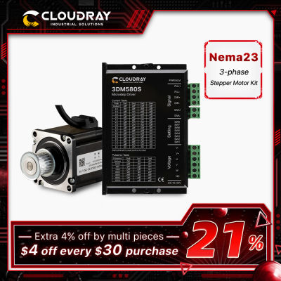 Cloudray Nema 23 Stepper Motor Driver Kit 3 เฟส Stepper มอเตอร์ 1.0Nm/2.0Nm พร้อมเกียร์สำหรับ CNC Router แกะสลักเครื่อง-dliqnzmdjasfg