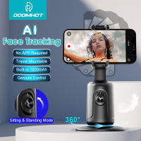 DoomHot Auto Face Tracking Tripod 360 Smart Rotating Face Tracking Camera Selfie Stick Tripod No App Required Smart Shooting Object Tracking Holder Phone Camera Mount for Photo Vlogging Live Video Record