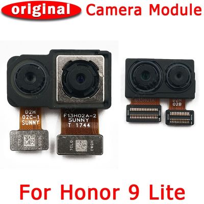 กล้องหน้าหลังของแท้สำหรับ Honor 9 Lite 9 Lite อะไหล่ทดแทนสายเคเบิลงอได้โมดูลกล้องไฟหลัก