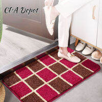 พรมปูพื้นแบบหนากันลื่นสีแดงพรมปูพื้น Carpet ห้องน้ำพรมแผ่นดูดซับพรม Home Decor เสื่อปูห้องน้ำพรมทางเข้าประตูบ้านพรมวิ่งยาวทนทานต่อสิ่งสกปร