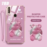 เคสโทรศัพท์ YBD สำหรับ OPPO A31 2020 A8ไล่ระดับสีหมีรุนแรงการ์ตูนนิ่มโปร่งใสเคสโทรศัพท์กันกระแทกพร้อมกรอบป้องกันกล้องเลนส์คลุมทั้งหมด