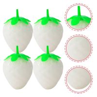 【hot】 4 Pcs Stress Balls Fidget Xmas Favor Kids Goodie Stuffers Squeeze Strawberry Plushies Sensory Fruit