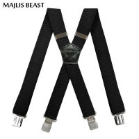 ขนาดใหญ่ Heavy Duty Suspenders สำหรับชาย4คลิป X-Back ปรับ Vintage สายเอี๊ยมบุรุษกางเกงกางเกงสายรัด