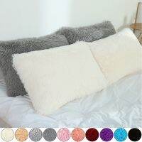 【hot】♟☢ Cushion Cover Covers Room Bedroom Sofa Pillowcase 50x70cm Shaggy Fluffy D30