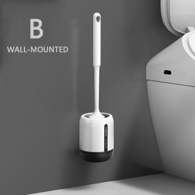 Toilet Cleaning Brush Household Hollow Out Wall Mounted Brush With Base Toilet Wall Mounted Cleaning Brush Set