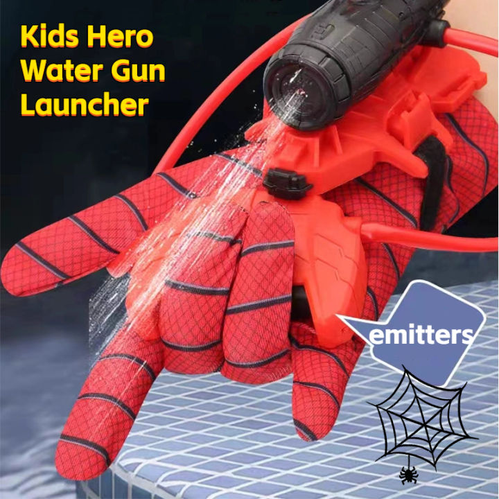 Spiderman Web Shooter Water gun Dart Blaster Launcher Toy + Spiderman ...