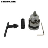 AUTOTOOLHOME 0.6-6mm Mini Drill Chuck Mount B10 Taper Accessories with 5mm Connector Rod Motor Shaft Key Wrench Power Tools