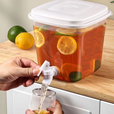 Cold Kettle with Faucet in Refrigerator Iced Beverage Dispenser Refrigerator and Spigot 5L Large Capacity Cold Water Pitcher
