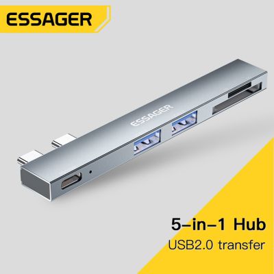 5-in-1 USB Hub With Disk Storage Function USB Type-c to HDMI-Compatible Laptop Dock Station For Macbook Pro Air M1 M2 USB Hubs