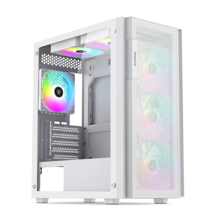 Segotep Axe 5 White PC Case (M-ATX / ITX Supported) (Cooling Fans not ...