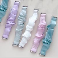 Scrunchies watch band for xiaomi mi band 8 wristband ribbon elastic bracelet women wrist strap Fabric Scrunchy Smartwatches