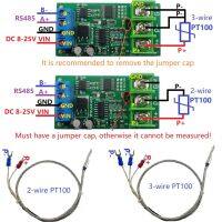 -20-400 องศาเซลเซียส PT100 เครื่องตรวจจับอุณหภูมิเทอร์โมคัปเปิล RTD Sensor Tester Converter RS485 Modbus Rtu