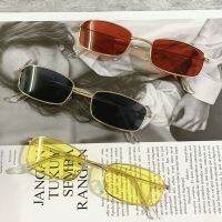 2021 Classic Candy Color Glasses Retro Small Oval Womens Sungalsses nd Shades Metal Rectangular Korea Fashion Eyewear UV400