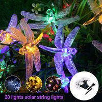 Brisky Brisky 20 Led Zonne-Energie Dragonfly ไฟสายแบบเทพนิยายกลางแจ้ง Tuin Vakantie Kerst Decoratie โคมไฟ Glasvezel Waterdichte