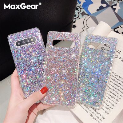 Glitter Crystal Soft Case For Sumsung S22 S21 Ultra S20 FE S8 S9 S10 Pro Note 20 8 9 10 Plus A52 A72 A70 A51 A71 5G Sequin Cover