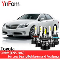 YNFOM LED headlights kit for Toyota Crown S150-S200 Royal Athlete Majesta 1995-2012 lowhigh beam,fog lamp,car accessories