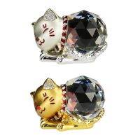 dvfggv 50 Hot Sales!!! Car Decor Lovely Non-slip Alloy Maneki Lucky Cat Figurine for Wedding