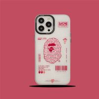 Tide Brand European And American Ape Head Suitable For Apple 14Pro Mobile Phone Case Iphone13 Matte Anti-Fall 12/11 Straight Edge Hard Bottom 【SEP】